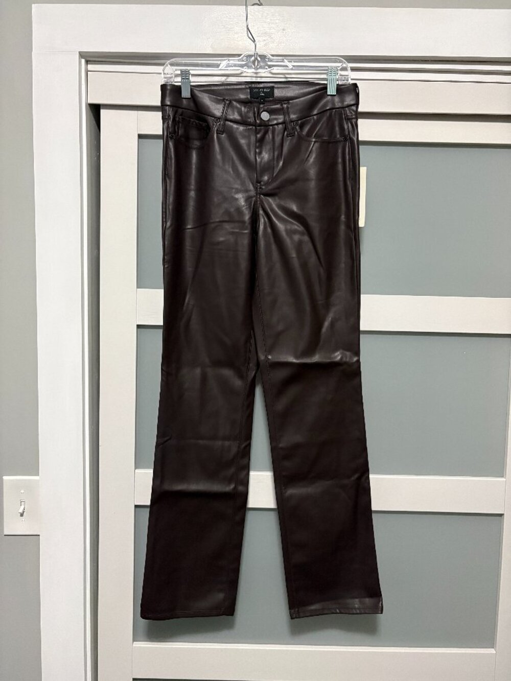 Sculpt-Her by NYDJ Marilyn Straight Cordovan Brown sz 4 32" inseam NWT